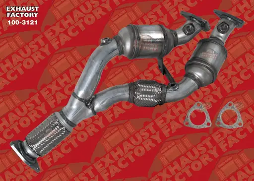 2004-2006 Porsche Cayenne 3.2L Engine, Front Exhaust Flex Y Pipe Catalytic Converter 100-3121
