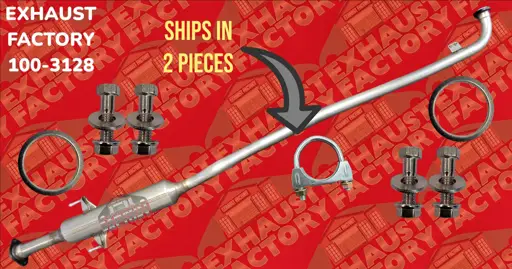 2002-2006 Toyota Camry 3.0L Engine, Stainless Steel Resonator Pipe Assembly 100-3128-146