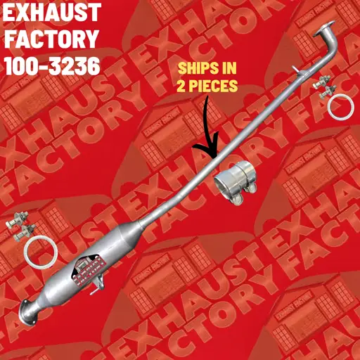 2010-2011 Toyota Camry 2.5L Engine, Stainless Steel Mid Resonator Pipe Assembly 100-3236