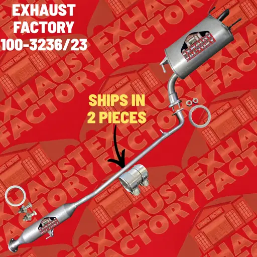2010-2011 Toyota Camry 2.5L Engine, Stainless Steel Mid Resonator Pipe & Rear Muffler Assembly 100-3236/23
