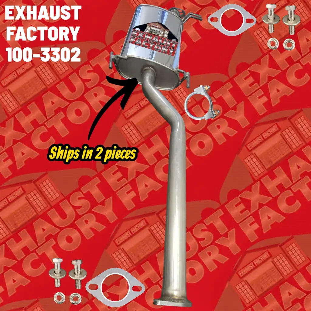 100-3302 MID MUFFLER ASSEMBLY FITS 2018-2019 KIA SEDONA 3.3L ENG STAINLESS STEEL image 2
