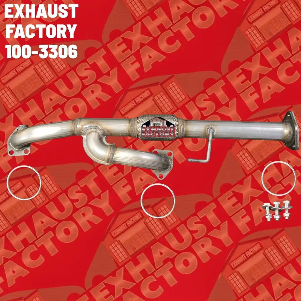 100-3306 FRONT EXHAUST FLEX Y PIPE FITS 2009-2015 HONDA PILOT 3.5L ENG image 4