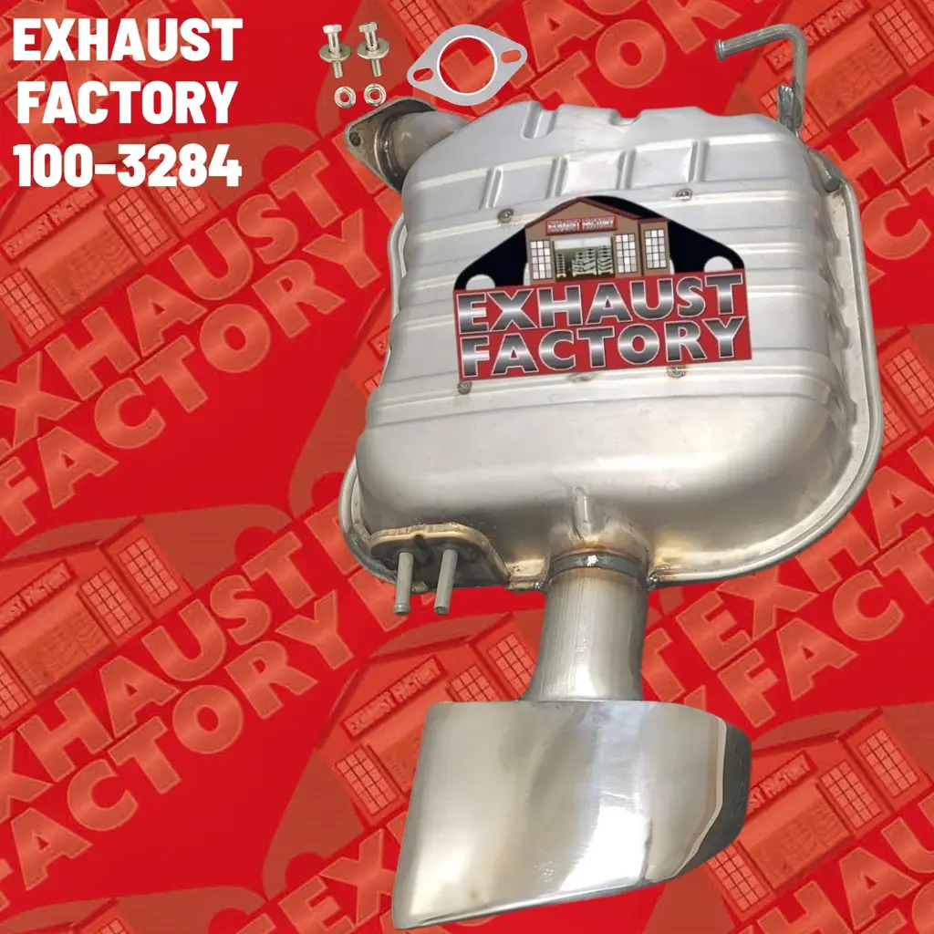 100-3284 REAR MUFFLER ASSEMBLY FITS 2019-2020 HYUNDAI SANTA FE 2.4L ENG STAINLESS STEEL (2.4L Eng) image 2
