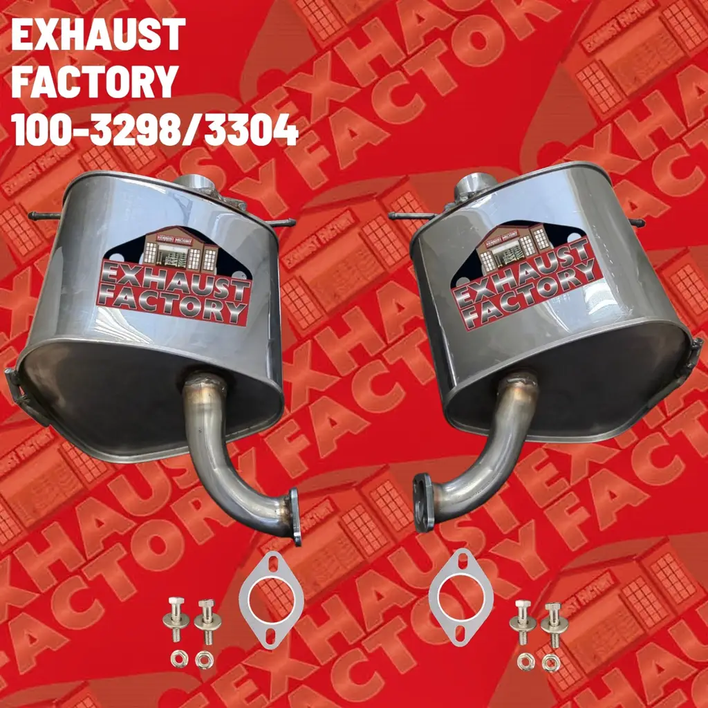 100-3298/3304 REAR DRIVER & PASSENGER SIDE MUFFLER ASSEMBLY FITS 2019-2025 SUBARU ASCENT 2.4L ENG image 2