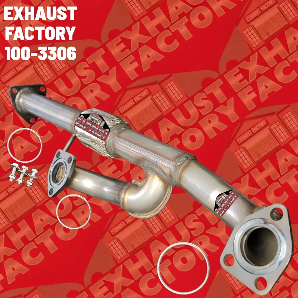 100-3306 FRONT EXHAUST FLEX Y PIPE FITS 2009-2015 HONDA PILOT 3.5L ENG image 3